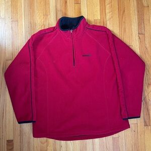 Mondetta Men's Zip-Up Red Fleece Sweater